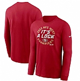 Men's San Francisco 49ers Scarlet 2023 NFC West Division Champions Locker Room Trophy Collection Long Sleeve T-Shirt,baseball caps,new era cap wholesale,wholesale hats